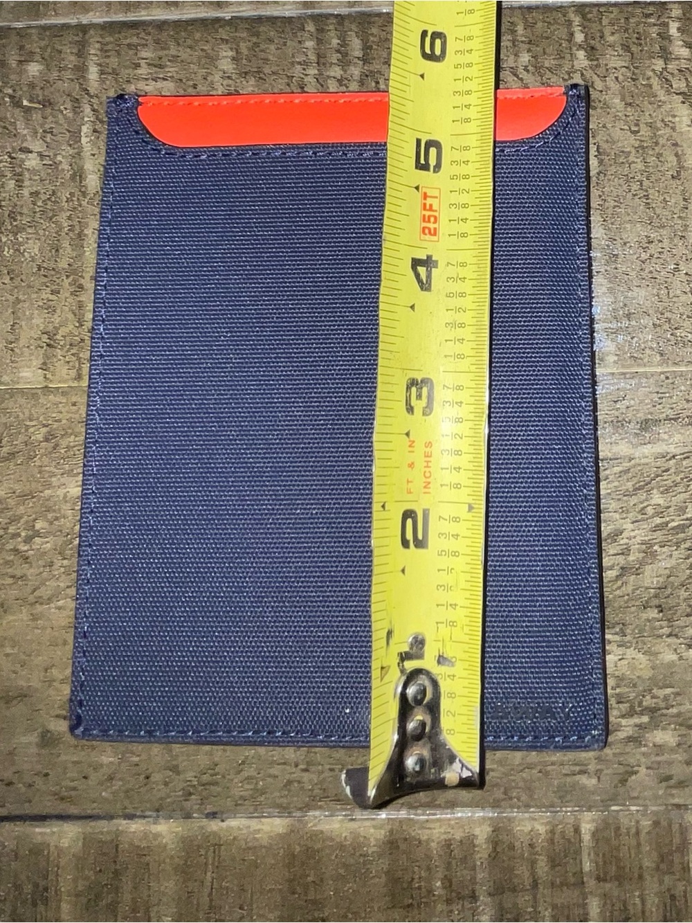Away Navy Passport Card Sleeve with Orange Top Slot - Picture 4 of 5